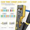 RJ45 Crimp Tool Pass Through Ethernet Crimping Tool for Cat6 Cat5 Cat5e RJ45 Connectors