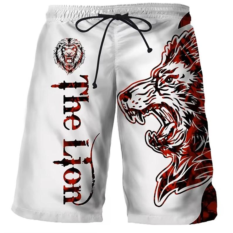 Lion Leo MMA UFC Kick Boxing Shorts Men Women Unisex Quick Dry Breathable Sport Gym Fitness Workout