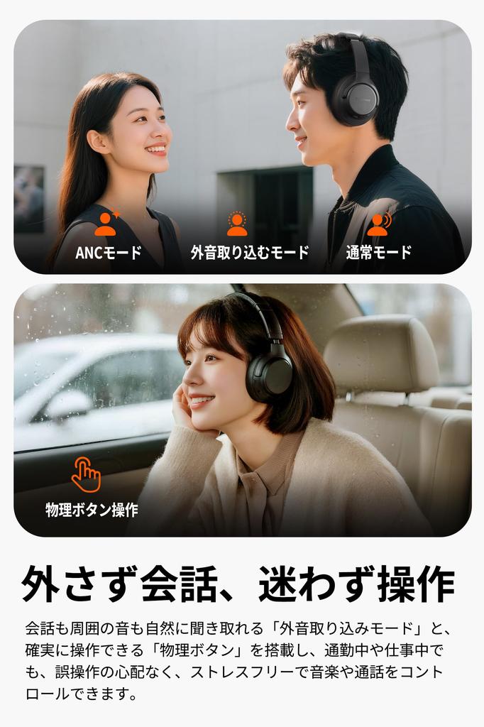 TRUEFREE Wireless Bluetooth Hybrid ANC To 45dB Noise Up To 125 Hours of Playback 40mm Spatial Fast Wireless and AUX Wired and Dedicated App Support