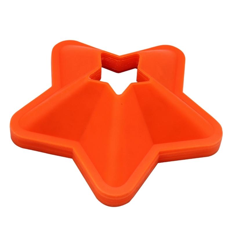 50Pcs Star Shape Soccer Disc Cones Agility Soccer Cones Sign Plate for Football, Basketball Sports Training Accessories