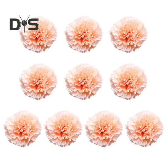 10 Pcs Artificial Carnation Flowers Handmade Faux Silk Flowers Fake Carnation Blooms for DIY Crafts Wedding Baby Showers Decorations