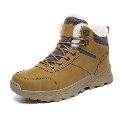 Winter Snow Shoes for Men Plush Warm Platform Sneaker Male Waterproof Cotton Climbing Shoes