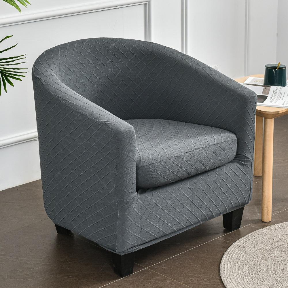 Housse de Canapé Fauteuil Club Unique Tricotée Housse de Protection Housse de Fauteuil de Baignoire Ronde pour la Maison Durable Durable Utile 60*50 cm