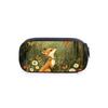 Cute Fox Pattern Layered Fabric Pencil Case for Boys and Girls Best Gift 2D Cartoon School & Office Use