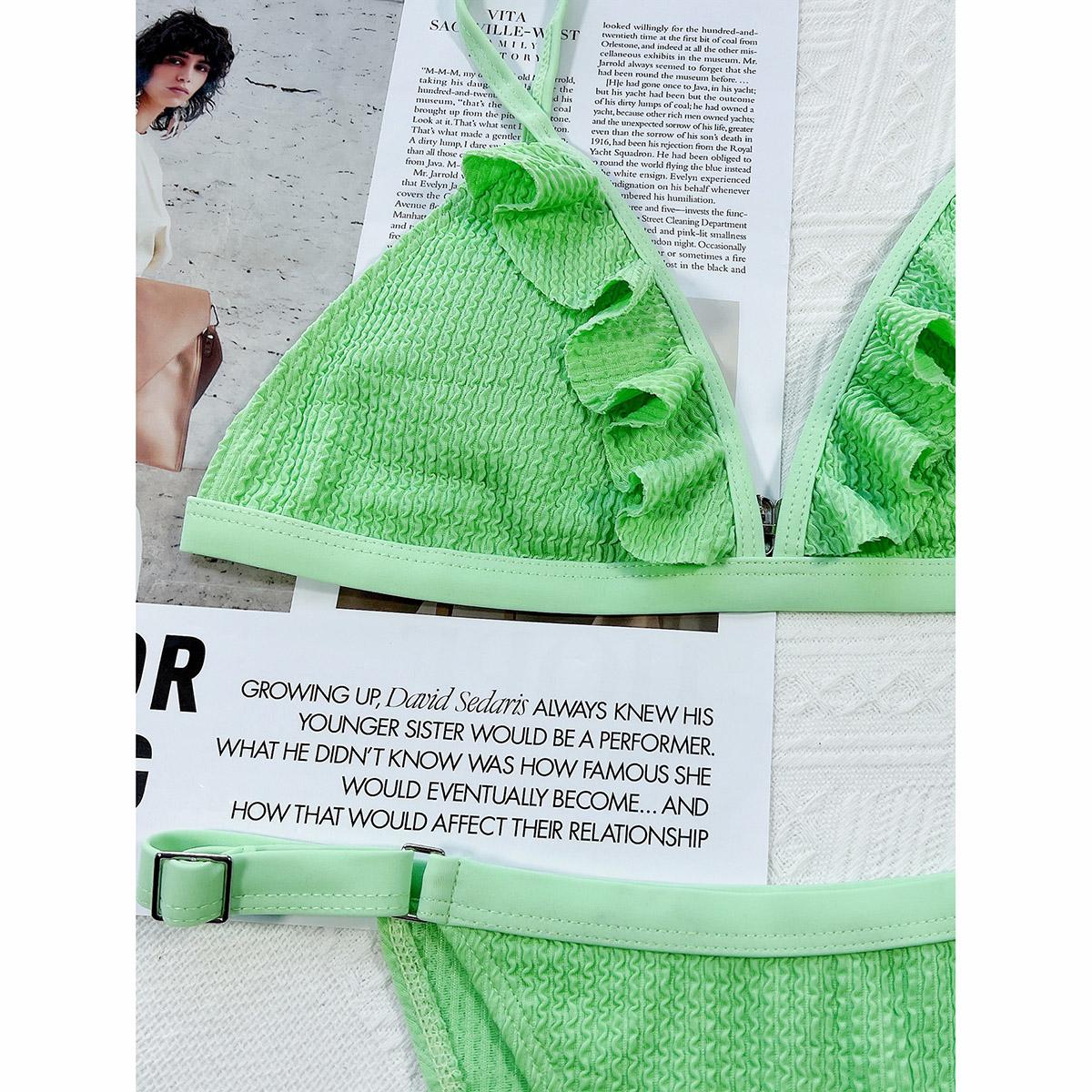 Сексуальное бикини женский купальник в рубчик комплект бикини стринги женский купальный — фото 4