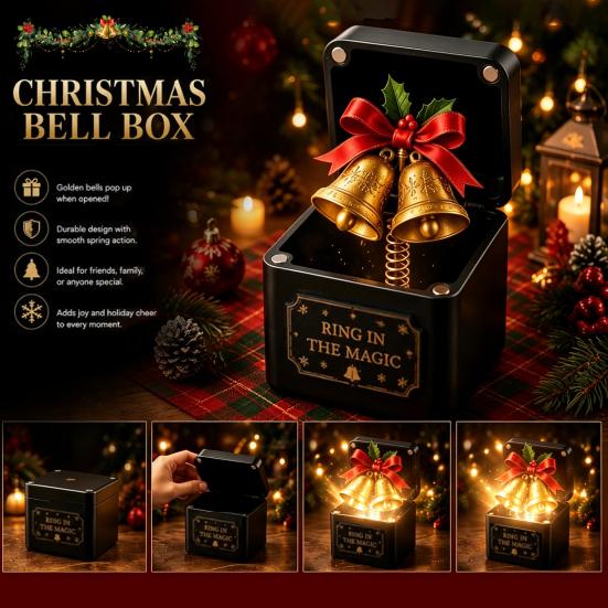 Interactive Xmas Magic Box 3D Printed Christmas Pop-Up with Spring Action, Elements/Angel/Star Snowman Holiday Party Favors Ornaments,