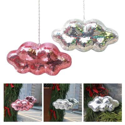 Cloud Shape Discos Balls Light Reflective Hanging Decors Mirror Balls Ornament for Home and Parties Event Decorations