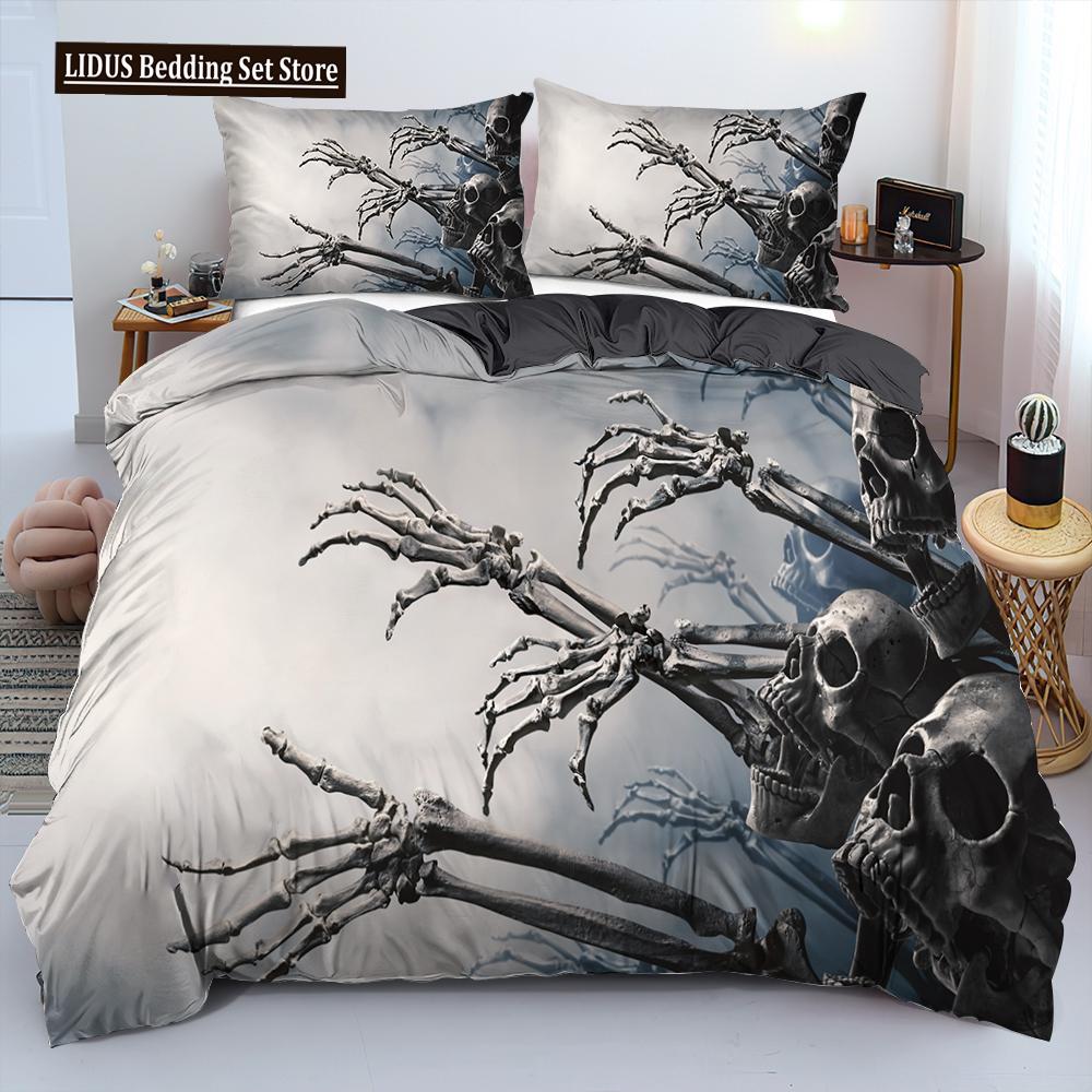 Set Copripiumino Teschio Urlo Horror 3D Misura Queen Set Biancheria da Letto Teschio di Zucchero Singolo Twin Full King Copripiumino Decorazione Camera da Letto