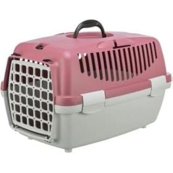 Boîte de transport - TRIXIE - Capri 1 - Gris clair - Vieux rose - Pour chat