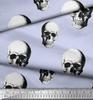 Soimoi Japanischer Krepp-Satinstoff, Horror-Totenkopf, Halloween-Druck, Meterware, 107 cm