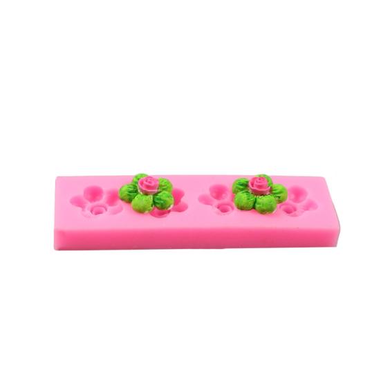 Cute Flower Mold Fondant Silicone Cake Decor Soap Chocolate Clay DIY Mould