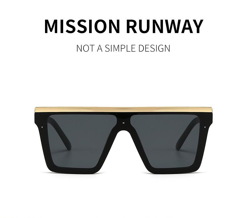 European American Oversized Unisex Frame Sunglasses - Stylish Model 30020