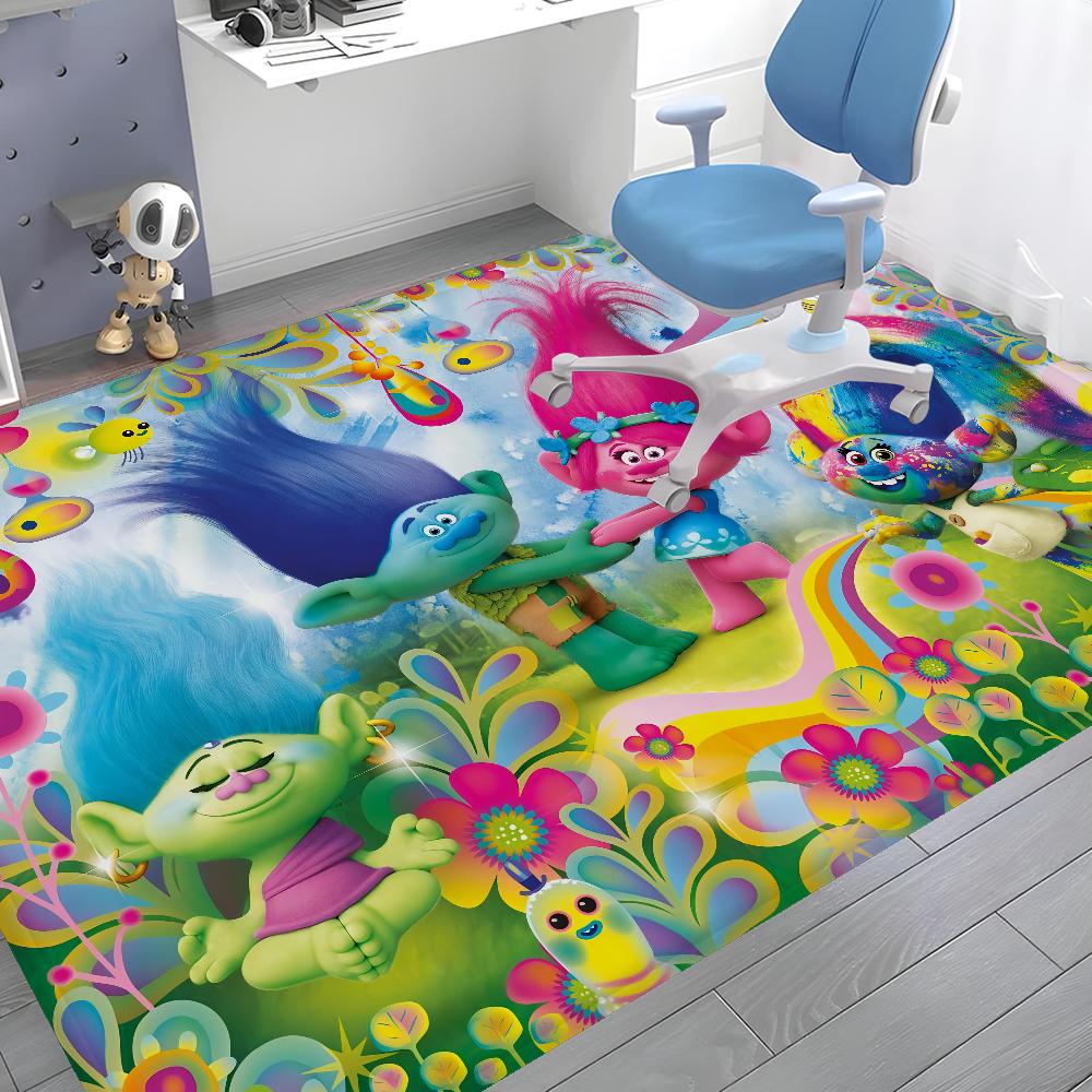Cartoon T-Trolls Bathroom Mat Kids Room Bedroom Decoration Balcony Anti-Slip Doormat Living Room Welcome Rug