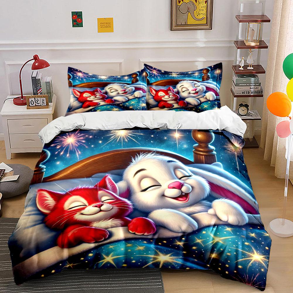 Cozy Animal Bedding Set Multiple Sizes Kid'S And Adults' Bedroom Exquisite 3Pc Bedding Set, Gift