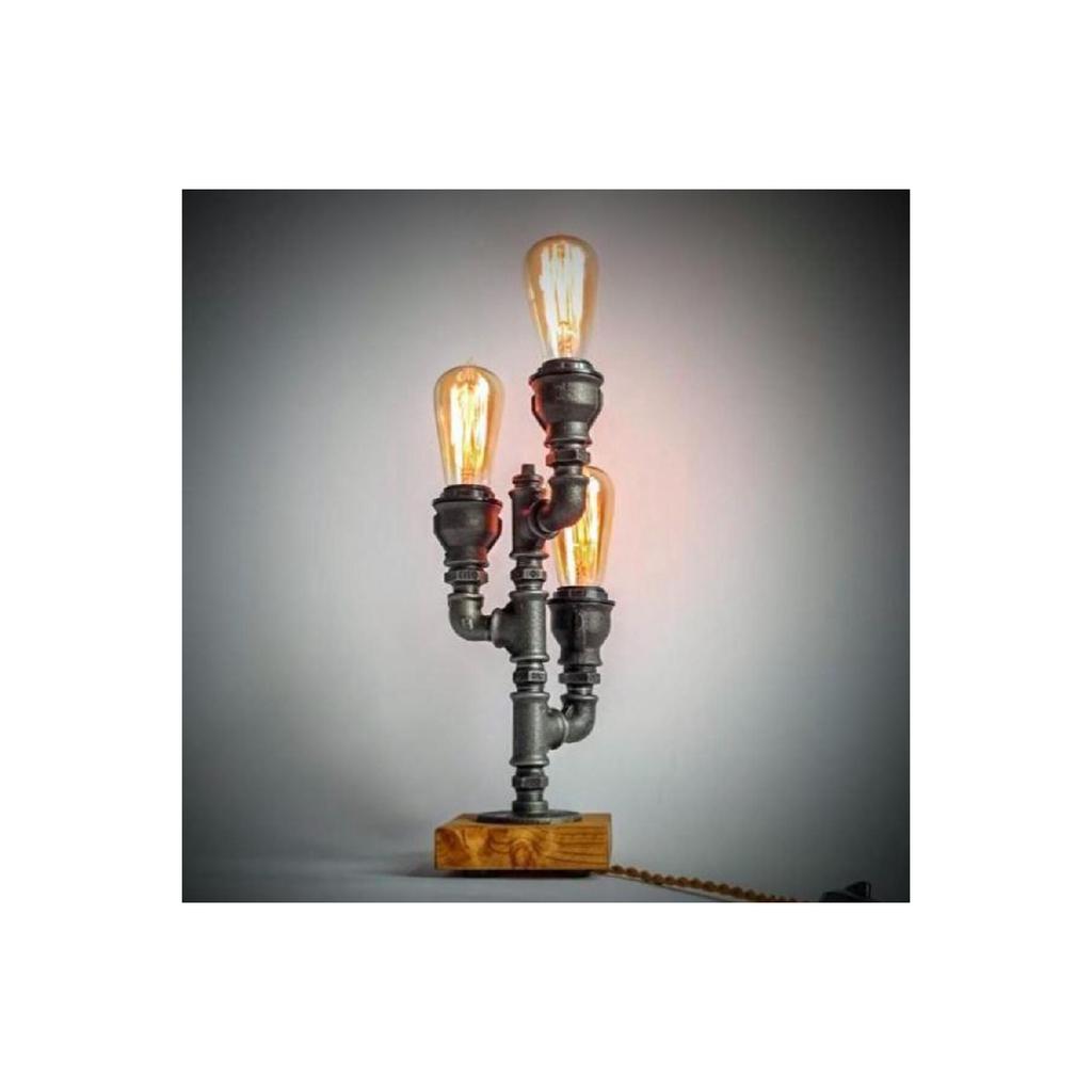 Table Lamp From Pipes, Industrial Lighting, Gift Rustic
