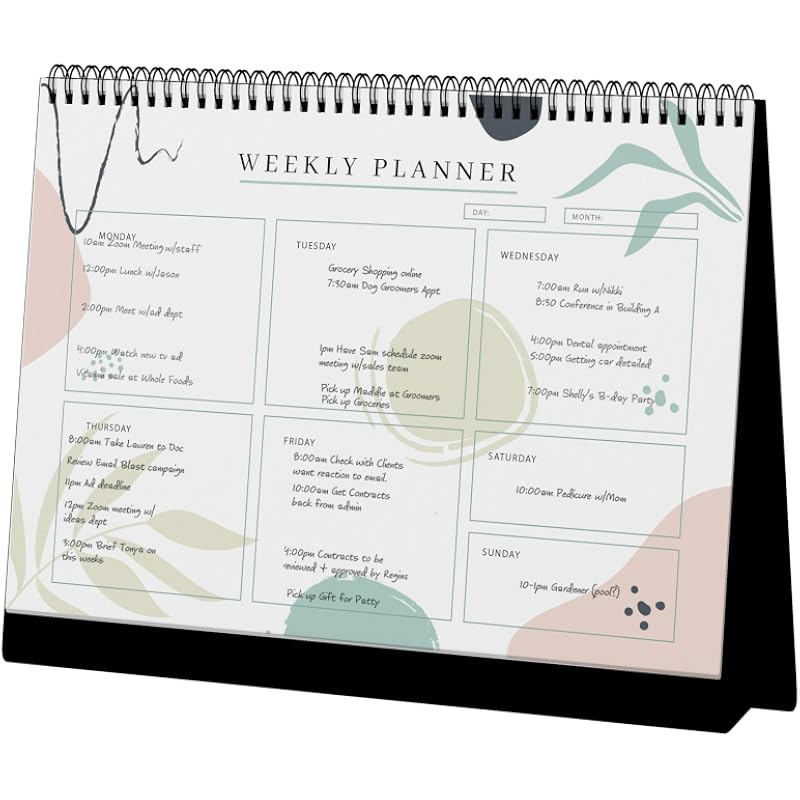 Accuprints Weekly Dashboard Planner | 120 Gsm | 52 Undated Weekly Sheets | Productivity Planner Wiro Bound, 18 X 24 Cm O