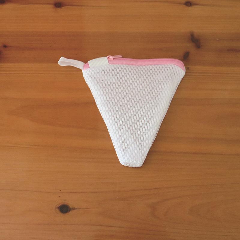 

Многоразовые мешочки из сетки для стирки, мини-мешочки для ароматических бусин, пуховок - для стиральной машины, хранения дома и на кухне, полиэстер, застежка-молния розовый