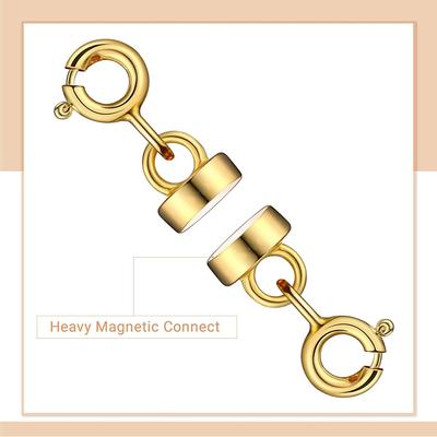 Nouveau Lot de 12 Fermoirs Magnétiques pour Collier et Fermetures Convertisseur de Fermoir pour Bijoux