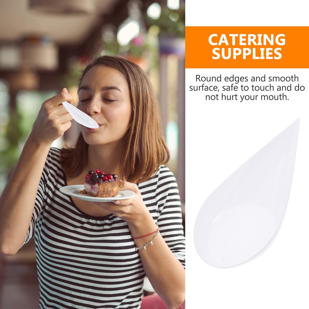 40 ks Jednorázové lžičky Mini dezertní talířky Dezertní lžičky Degustační kelímky na sushi