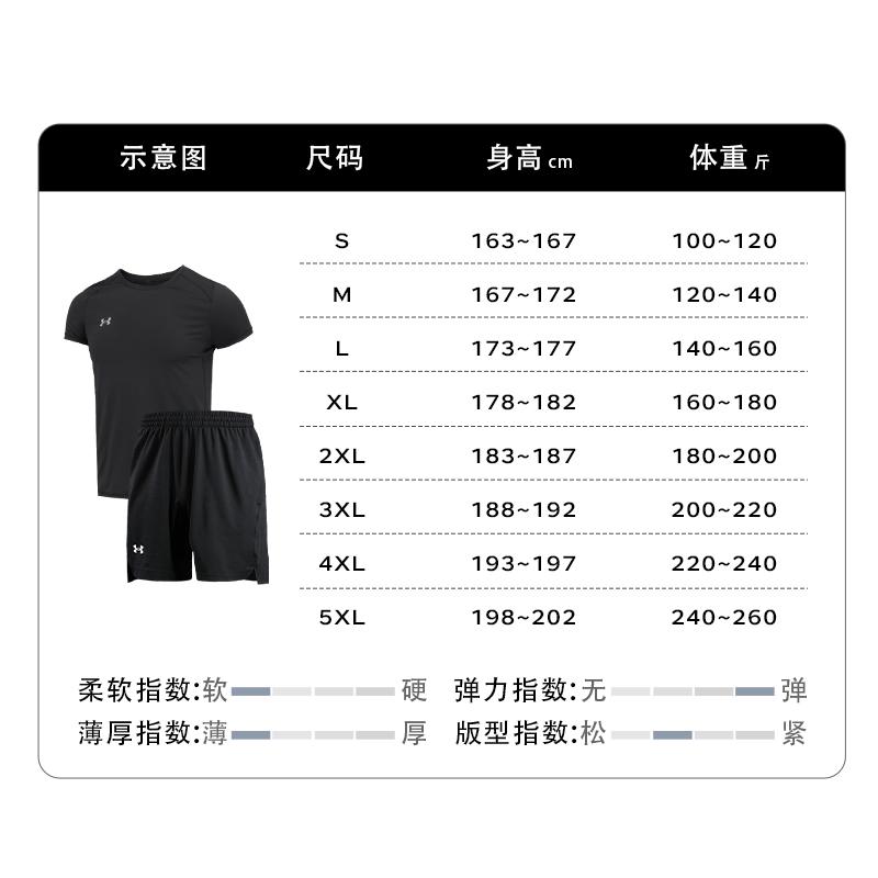 Under Armour 2025 Summer Under Armour Sports Suit Unisex Top+Shorts 23500506+22500208