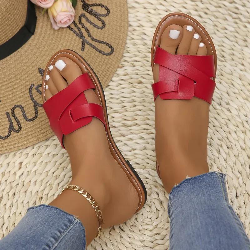 Female Shoes on Sale 2024 New Fashion Leopard Print Women's Slippers Summer Casual Flat Outdoor Walking Shoes Women Zapatos