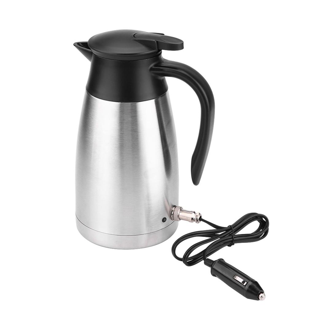 1000ML 12V24V Stainless Steel Electric In Car Kettle Travel Thermoses Heating Water Bottle