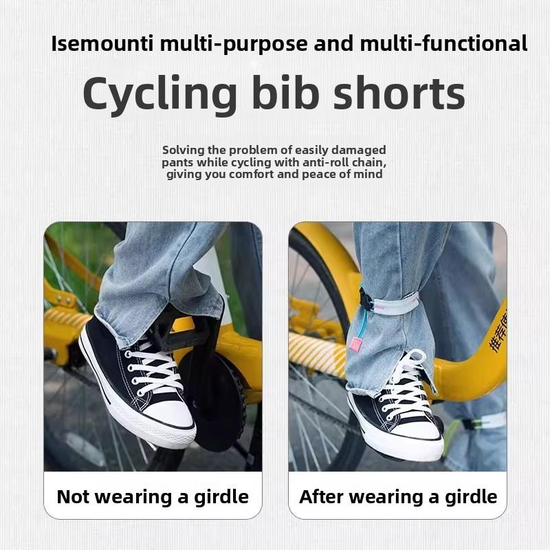 Cycling Reflective Tie-up Pants with Night Running Bicycle Night Riding Road Bike Small Accessories Bundle