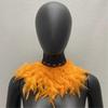 Colorful Real Feather Shawl Great for Halloween Cosplay Evening Party for Ladies Photography Capelet Adjustable Size