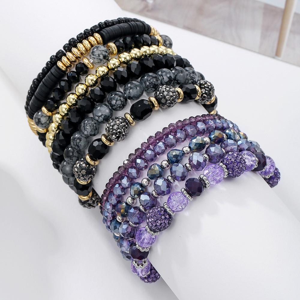 Bohemian Multilayer Beaded Bracelets For Women Handmade Geometric Design Gift Idea
