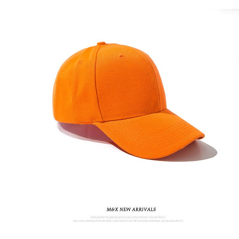 Unisex Custom Logo Solid Color Baseball Cap - Spring/Autumn Casual Korean Style for Large Head.