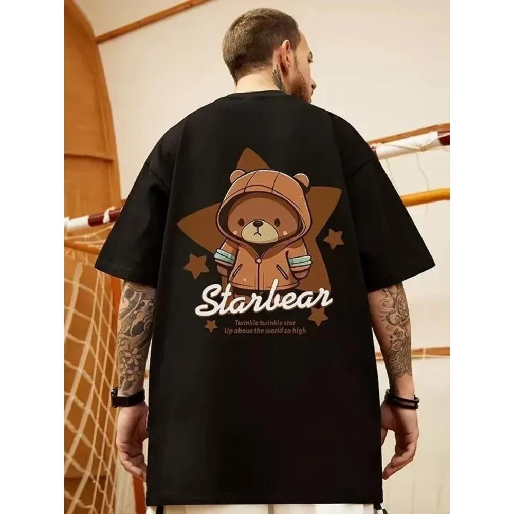 Summer New Casual Loose T-shirt Short Sleeved Men's Fashion Loose Printing Large 8XL Hip Hop Couple Wear Half Sleeve Cotton Top