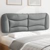 VidaXL Headboard Cushion, Reading Pillow with Zipper, Reading Cushion for Bed Bedroom, Grey 374588