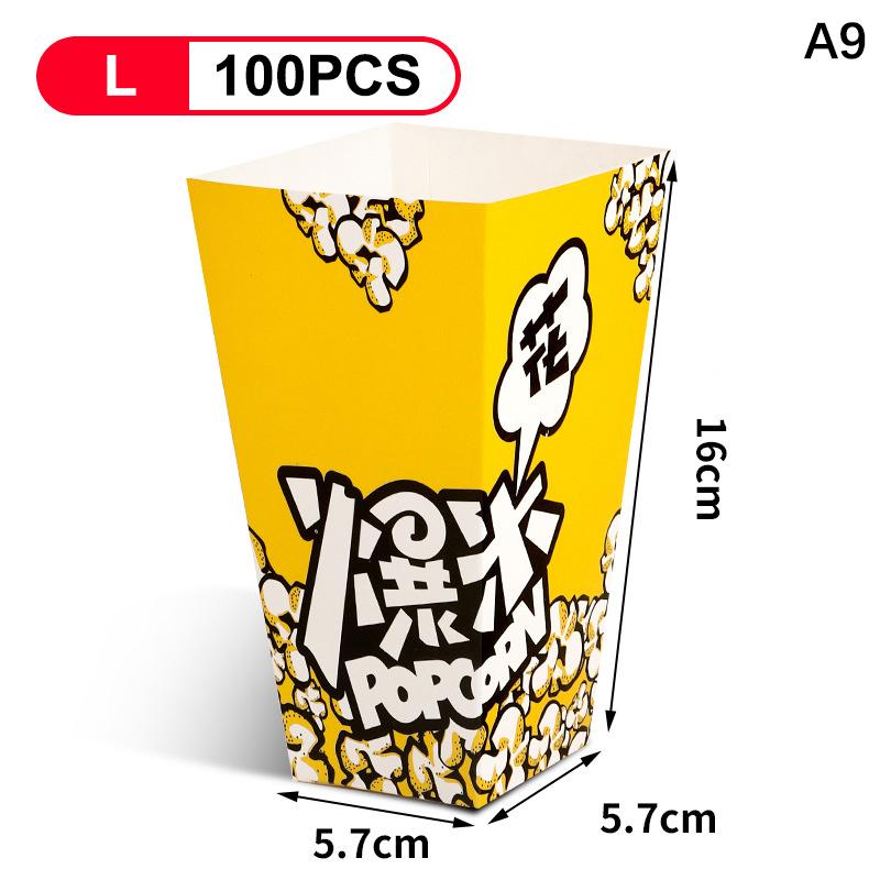 Disposable Popcorn Buckets Container Holder Paper Cup Popcorn Boxes Packaging Box For Theme Birthday Party Decoration