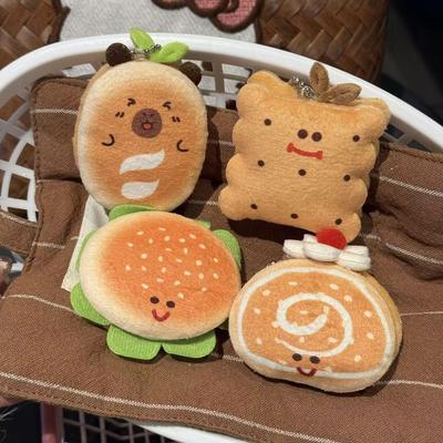 Adorable Double-Layer Cartoon Hamburger Bun Plush Hairpin for Babies
