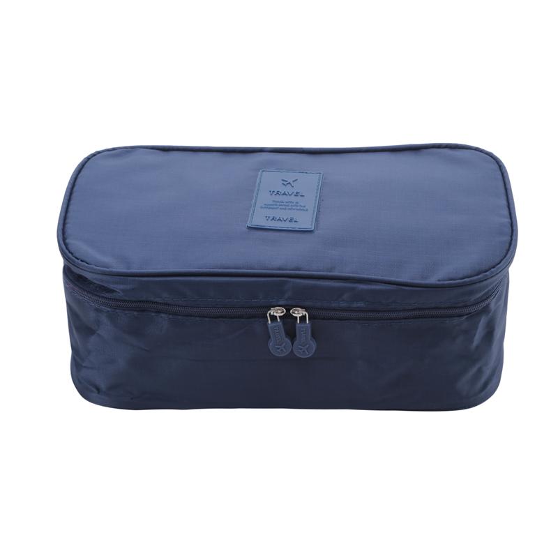 

Travel Underwear Bra Storage Bag Portable Separate Clothing Organizer Multifunctional Mommy Toiletry Pouch синий