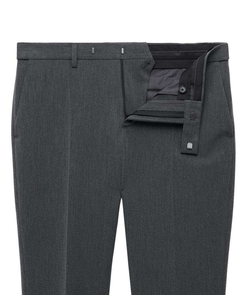 MUSINSA STANDARD Semi-Wide Slit Hidden Banding Slacks [Medium Gray]