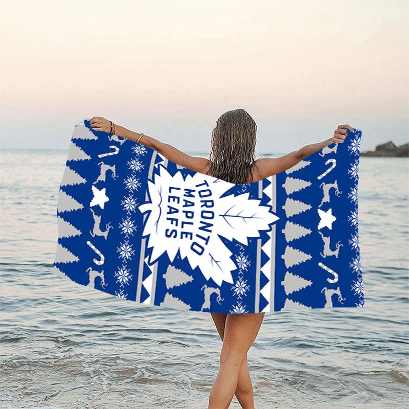 1pc Toronto Blue Jays Beach Towel, Beach and Seaside Swimming Pool Equipment, Fashion Pattern, Rectangular, Travel Essentials
