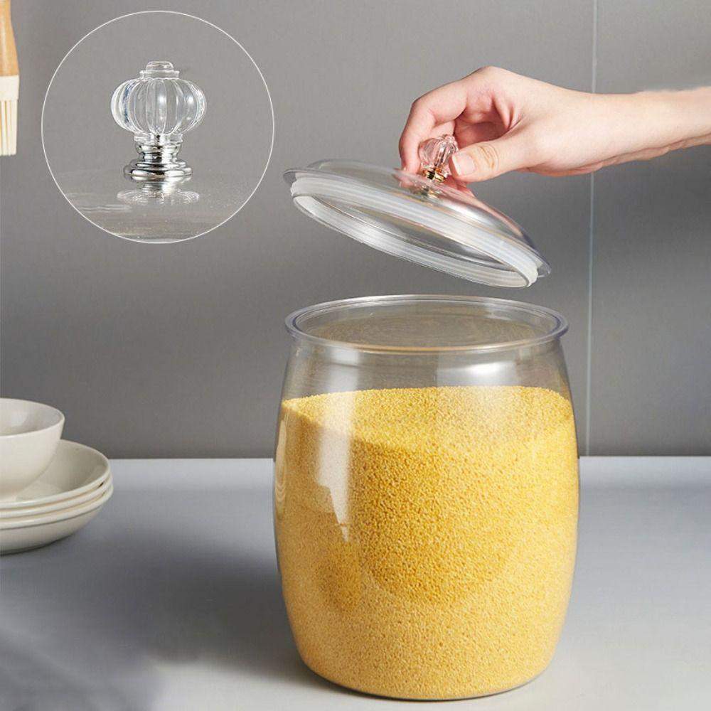 With Lid Grains Storage Box Sealed Food Storage Canister Cereals Storage Jar  Cookie