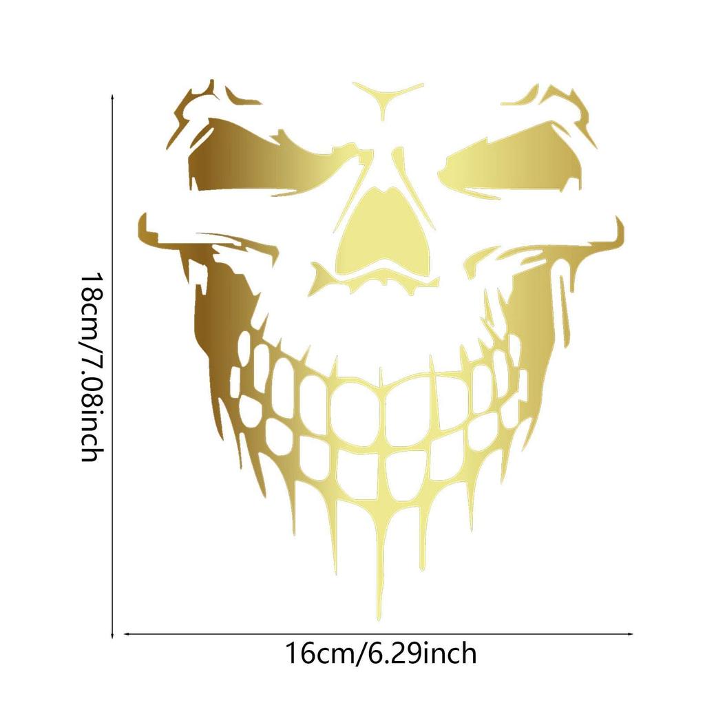 Skull Car Decal | Skull Car Sticker Decal Reflective | Car Hood Decal, Cool