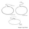 Women Chain Bracelet Silver Color, Stainless Steel Link Stackable Bracelets, Layered Fashion Accessories Gifts