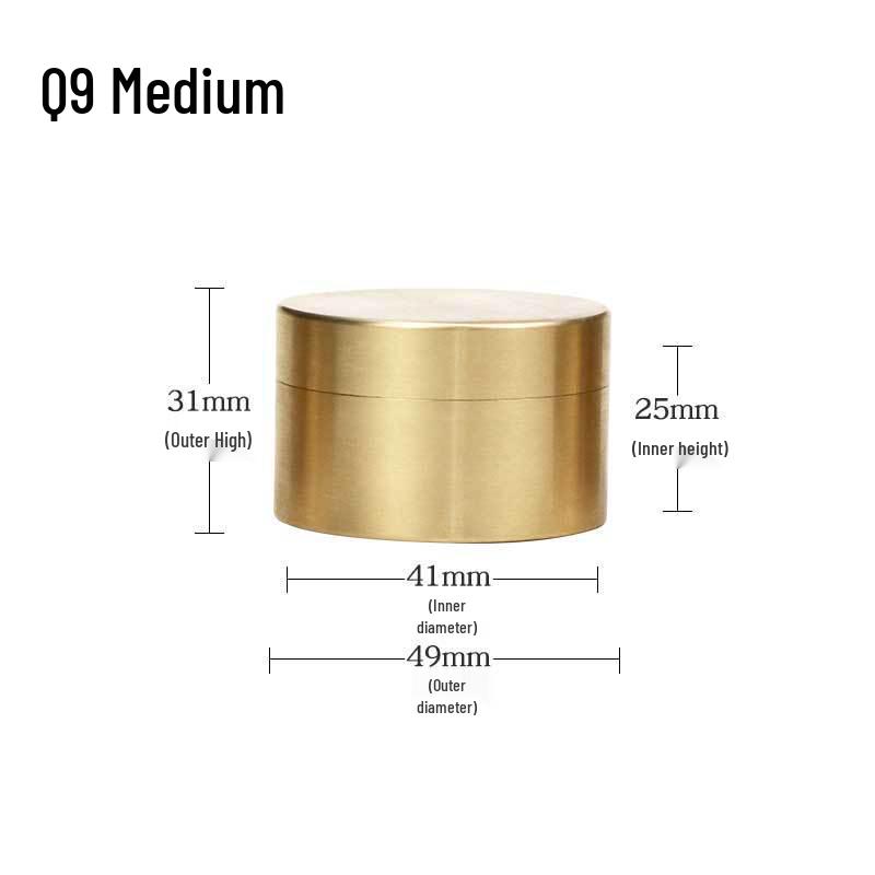 Leak-Proof Brass Medicine & Tea Storage Can - Portable Travel Jar with Threaded Seal, Multi-functional for Business Trips