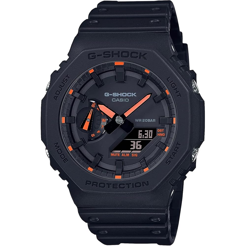 Casio G-Shock GA2100-1A4 Analog-Digital Watch Black Resin Strap Water Resistant