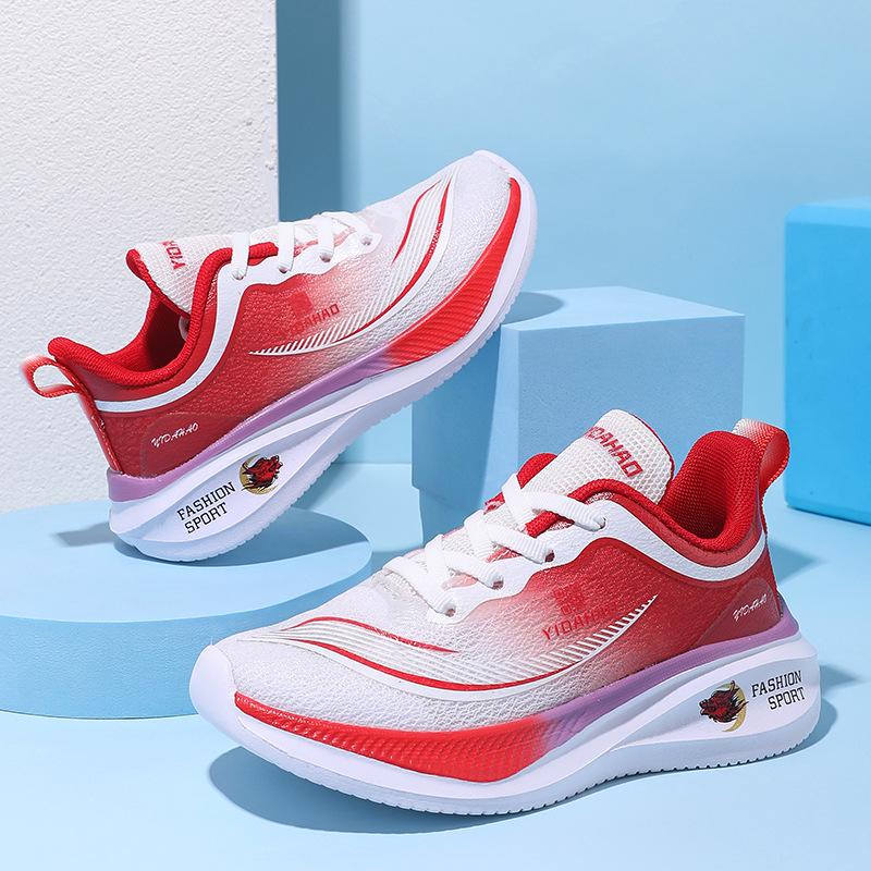 Children's running shoes 2025 spring boys' running shoes Red Rabbit ultra-light mesh breathable rotating buckle girls' running shoes