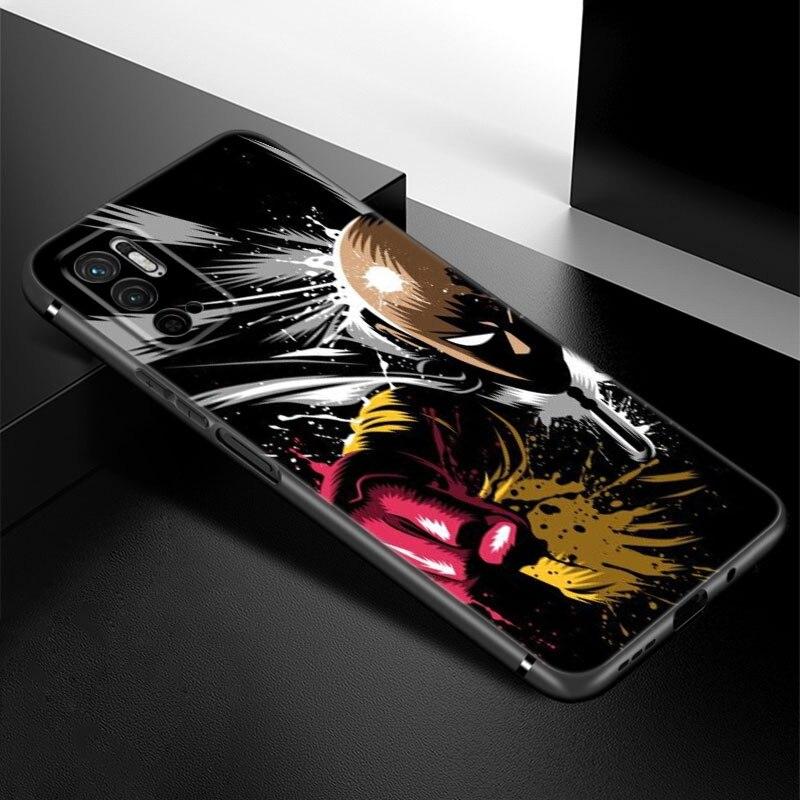 One-Punch Man Anime Phone Case For Xiaomi Redmi Note 7 8 8T 9 9S 10 10S 10T 11 11S 4G 11E 11T Pro 5G Soft TPU Black Cover