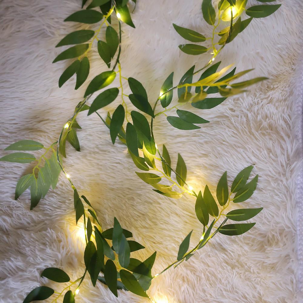2m 20-LED Artificial Willow Vine String Light Christmas Holiday Home Decor