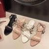 Fashion Summer 2025 Fashion Bowknot High Heel Shoes Women Open Toe Shoes Dresses Sandals Summer Women Elegant Thin Heel Sandals 125