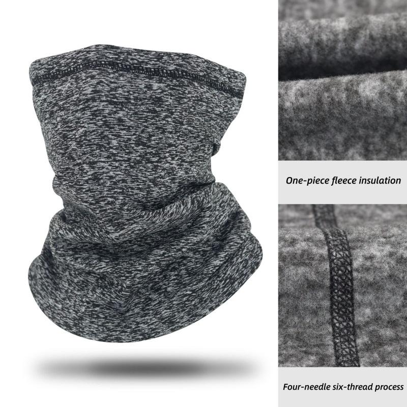 Winter neck warmer, unisex windproof face mask with fleece lining, suitable for hiking, skiing, cycling, and ice fishing