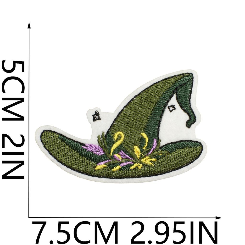 Magic Forest Embroidery Cloth Sticker Magic Book Patch Sticker Wizard Bag Decoration Embroidery Label Heat Transfer Seal Sticker