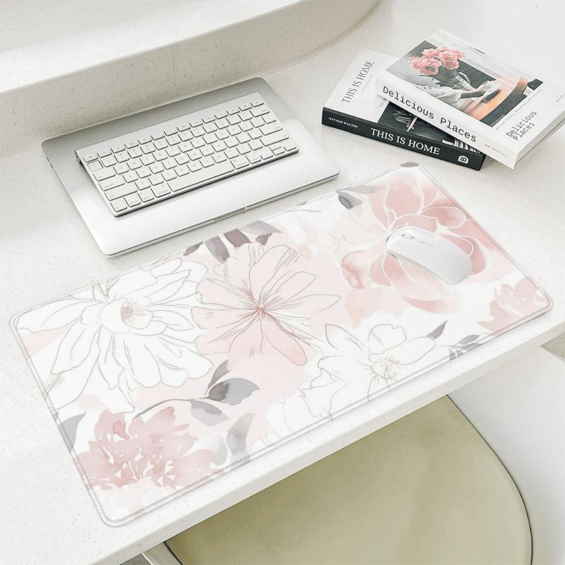 Elegant Minimalist Floral Mouse Pad Gaming Large Desk Pad Mousepad Xxl Keyboard Long Pad Mousepad Speed Pc Gaming Accessories