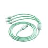 Crystal Ice Gradient 3-in-1 Braided Fast Charging Cable for Huawei & Apple 15 USB Devices